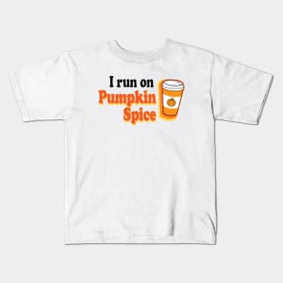 I Run on Pumpkin Spice Retro Kids T-Shirt